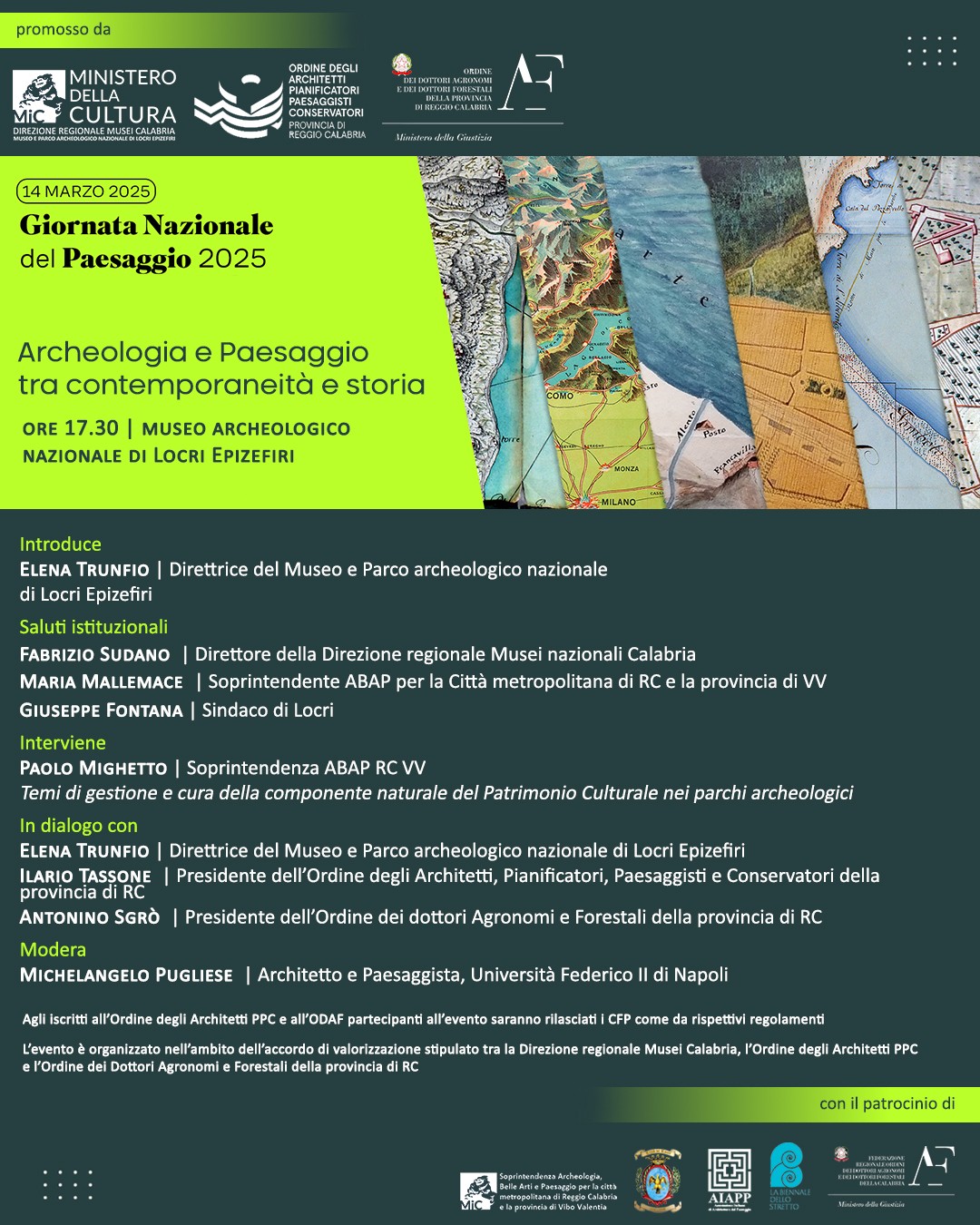 Giornata Nazionale del Paesaggio 2025 - "Archeologia e Paesaggio tra contemporaneità e storia"